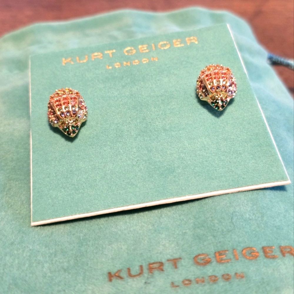 Kurt Geiger FULL SET Rainbow & Gold Eagle Ring, Earrings, Necklace, & Bracelet - Picture 6 of 12